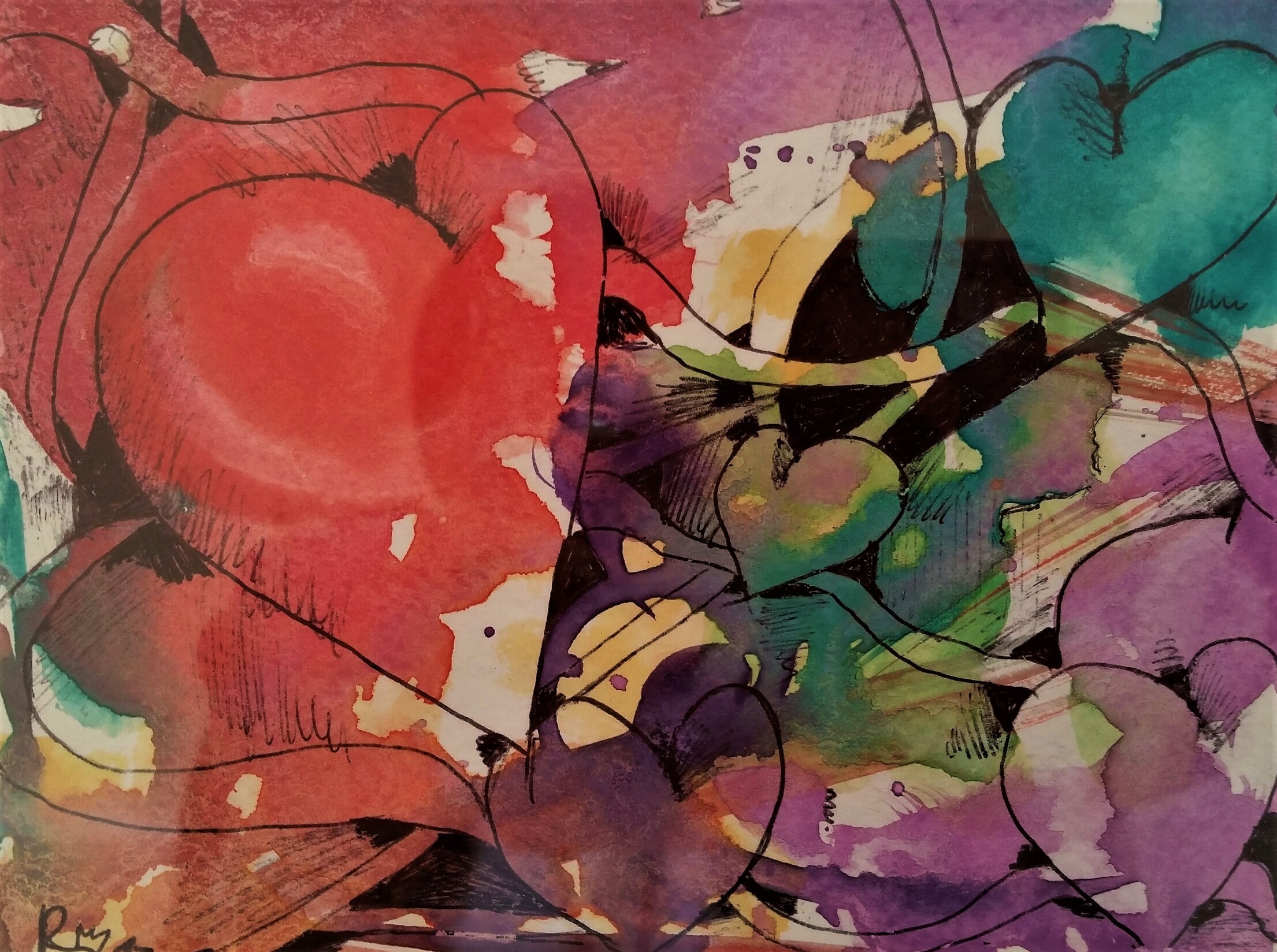 Aquarell Herzenhören - 10x15cm